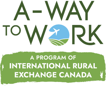 A-Way to Work logo. A program of International Rural Exchange Canada